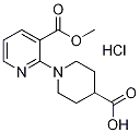 2-(4-羧基-1-哌啶基)-3-吡啶羧酸 3-甲酯盐酸盐 结构式