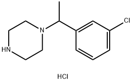 1-[1-(3-氯-苯基)-乙基]-哌嗪盐酸盐 结构式