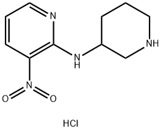 3-硝基-N-3-哌啶基-2-吡啶胺盐酸盐 结构式