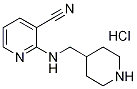 2-[(4-哌啶基甲基)氨基]-3-吡啶甲腈盐酸盐 结构式