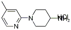 1-(4-甲基-2-吡啶基)-4-哌啶胺盐酸盐 结构式