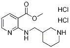 2-[(3-哌啶基甲基)氨基]-3-吡啶羧酸甲酯盐酸盐 结构式