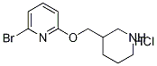 2-溴-6-(3-哌啶基甲氧基)吡啶盐酸盐 结构式
