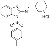 1-[(4-甲基苯基)磺酰基]-N-(3-哌啶基甲基)-1H-苯并咪唑-2-胺盐酸盐 结构式