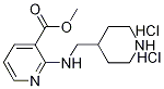 2-[(4-哌啶基甲基)氨基]-3-吡啶甲酸甲酯盐酸盐 结构式