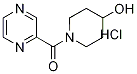 (4-羟基-1-哌啶基)-2-吡嗪基甲酮盐酸盐 结构式