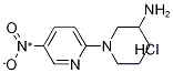 1-(5-硝基-2-吡啶基)-3-哌啶胺盐酸盐 结构式
