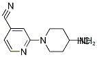 2-(4-氨基-1-哌啶基)-4-吡啶甲腈盐酸盐 结构式