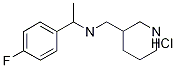 N-[1-(4-氟苯基)乙基]-3-哌啶甲胺盐酸盐 结构式