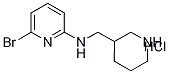 6-溴-N-(3-哌啶基甲基)-2-吡啶胺盐酸盐 结构式