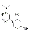 6-(4-氨基-1-哌啶基)-N,N-二乙基-4-嘧啶胺盐酸盐 结构式