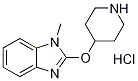 1-甲基-2-(4-哌啶基氧基)-1H-苯并咪唑盐酸盐 结构式