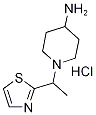 1-[1-(2-噻唑基)乙基]-4-哌啶胺盐酸盐 结构式