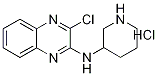 3-氯-N-3-哌啶基-2-喹喔啉胺盐酸盐 结构式