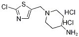 1-[(2-氯-5-噻唑基)甲基]-4-哌啶胺盐酸盐 结构式