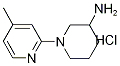 1-(5-甲基-2-吡啶基)-3-哌啶胺盐酸盐 结构式