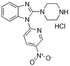 1-(5-硝基-2-吡啶基)-2-(1-哌嗪基)-1H-苯并咪唑盐酸盐 结构式