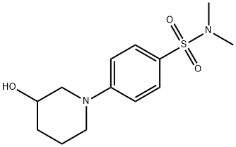 4-(3-羟基-1-哌啶基)-N,N-二甲基苯磺酰胺 结构式