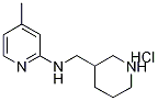 4-甲基-N-(3-哌啶基甲基)-2-吡啶胺盐酸盐 结构式