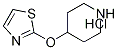 4-(2-噻唑基氧基)哌啶盐酸盐 结构式