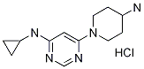 6-(4-氨基-1-哌啶基)-N-环丙基-4-嘧啶胺盐酸盐 结构式