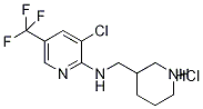 3-氯-N-(3-哌啶基甲基)-5-(三氟甲基)-2-吡啶胺盐酸盐 结构式