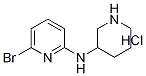 6-溴-N-3-哌啶基-2-吡啶胺盐酸盐 结构式