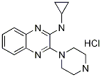 N-环丙基-3-(1-哌嗪基)-2-喹喔啉胺盐酸盐 结构式