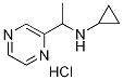 N-环丙基-ALPHA-甲基-2-吡嗪甲胺盐酸盐 结构式