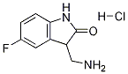 3-(AMINOMETHYL)-5-FLUOROINDOLIN-2-ONE HYDROCHLORIDE 结构式