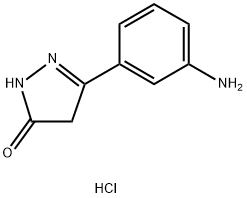 5-(3-氨基苯基)-2,4-二氢-3H-吡唑-3-酮盐酸盐 结构式