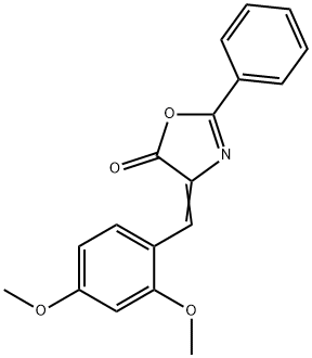 4-(2,4-DIMETHOXYBENZYLIDENE)-5-OXO-2-PHENYLOXAZOLINE 结构式