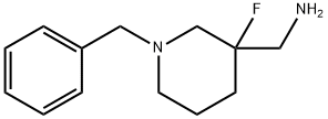 (1-苄基-3-氟哌啶-3-基)甲胺 结构式