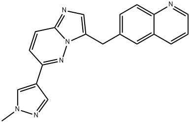6-[[6-(1-甲基-1H-吡唑-4-基)咪唑并[1,2-B]哒嗪-3-基]甲基]喹啉 结构式