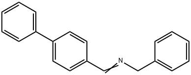 N-(4-苯基亚苄基)苄胺 结构式