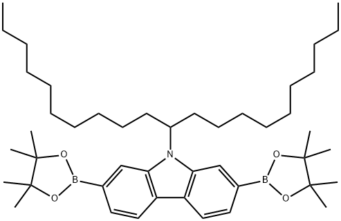 9,9-二癸基芴-2,7-二硼酸二频哪醇酯 结构式