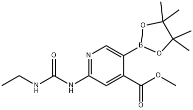 Methyl 2-(3-ethylureido)-5-(4,4,5,5-tetraMethyl-1,3,2-dioxaborolan-2-yl)isonicotinate 结构式