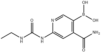 4-carbaMoyl-6-(3-ethylureido)pyridin-3-ylboronic acid 结构式