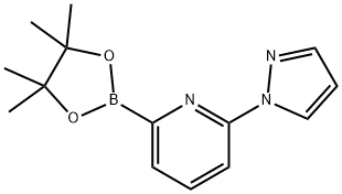 2-(1H-吡唑-1-基)-6-(4,4,5,5-四甲基-1,3,2-二噁硼烷-2-基)吡啶 结构式