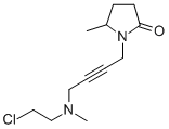 N-(4-((2-Chloroethyl)methylamino)-2-butynyl)-5-methyl-2-pyrrolidone 结构式