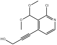 3-(2-氯-3-(二甲氧基甲基)吡啶-4-基)丙烷-2-炔醇 结构式