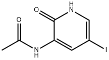 N-(2-羟基-5-碘吡啶-3-基)乙酰胺 结构式