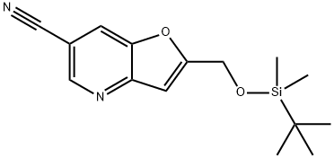 2-(((叔丁基二甲基甲硅烷基)氧基)甲基)呋喃[3,2-B]吡啶-6-甲腈 结构式