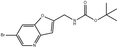 TERT-BUTYL (6-BROMOFURO[3,2-B]PYRIDIN-2-YL)-METHYLCARBAMATE 结构式