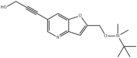 3-(2-(((叔丁基二甲基甲硅烷基)氧基)甲基)呋喃[3,2-B]吡啶-6-基)丙-2-炔-1-醇 结构式