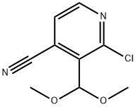 2-CHLORO-3-(DIMETHOXYMETHYL)ISONICOTINONITRILE 结构式