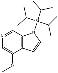 4-Methoxy-1-(triisopropylsilyl)-1H-pyrrolo[2,3-c]pyridine 结构式