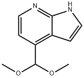 4-(Dimethoxymethyl)-1H-pyrrolo[2,3-b]pyridine 结构式