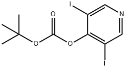 (3,5-二碘吡啶-4-基)碳酸叔丁酯 结构式