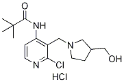 N-(2-氯-3-((3-(羟甲基)吡咯烷-1-基)甲基)吡啶-4-基)新戊酰胺盐酸盐 结构式